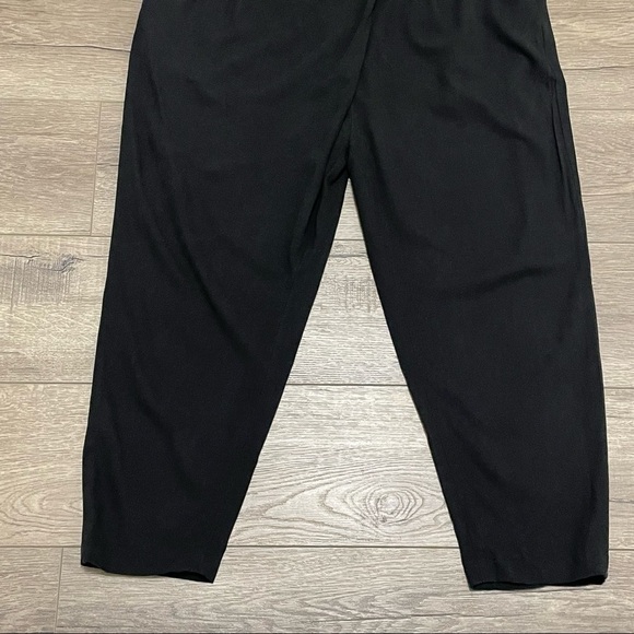 All Saints Women's Black Chia Trouser Pants Pleated Front Tapered Legs Sz 6 Wool - Picture 3 of 8